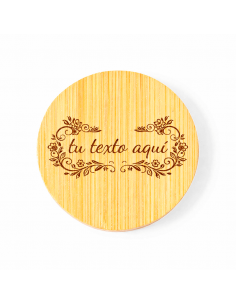 Abridor de bambú personalizado con grabado láser
