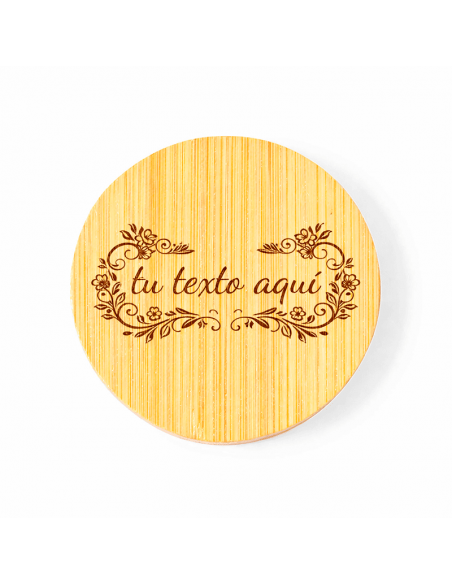 Abridor de bambú personalizado con grabado láser