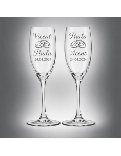 Copas de cava personalizadas con grabado láser