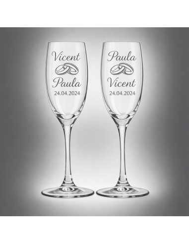 Copas de cava personalizadas con grabado láser
