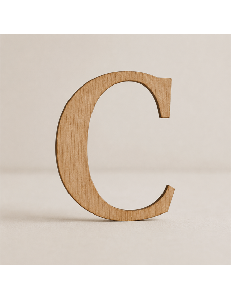 letra madera, inicial madera, letra C madera, decoración personalizada, letras decorativas, regalo personalizado, madera cortada