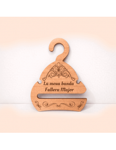 Percha de madera para banda fallera