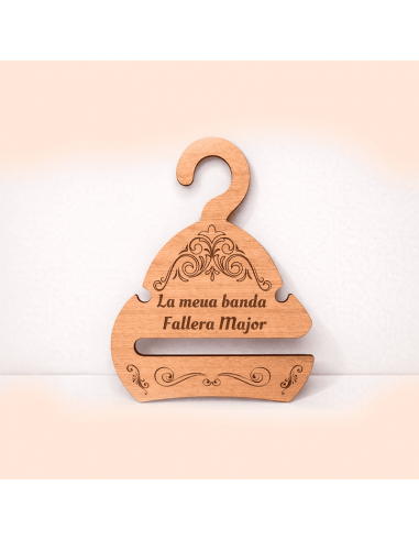 Percha de madera para banda fallera