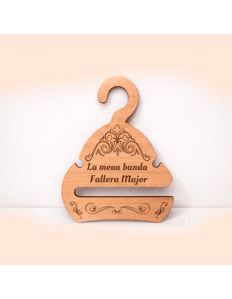 Percha de madera para banda fallera