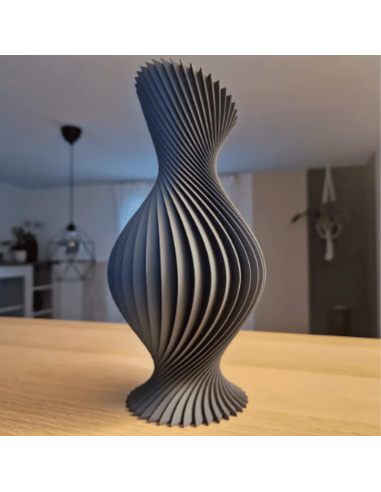 Jarrón decorativo 3D diseño espiral — 28 cm
