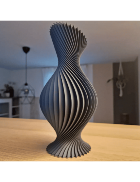 Jarrón decorativo 3D diseño espiral — 28 cm