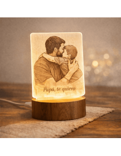 Lámpara litofania personalizada con foto