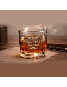 Vaso grabado “Eres el millor pare del món”